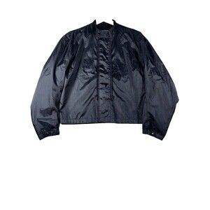 Joe Rocket Men’s Motorcycle Jacket Black Windbreaker Zip Front Size M Y2K